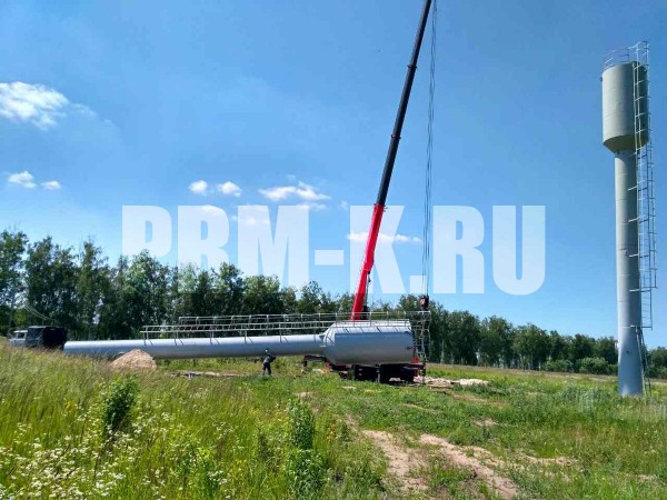 Изготовлены и установлены две водонапорные башни в Дмитриевском районе Курской области